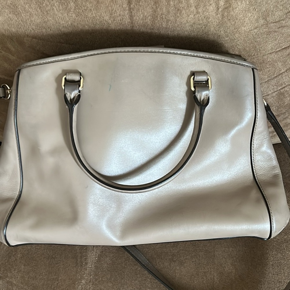 Coach SMALL TAUPE MARGOT CARRYALL IN QUILTED LEATHER Crossbody Bag - Picture 4 of 10